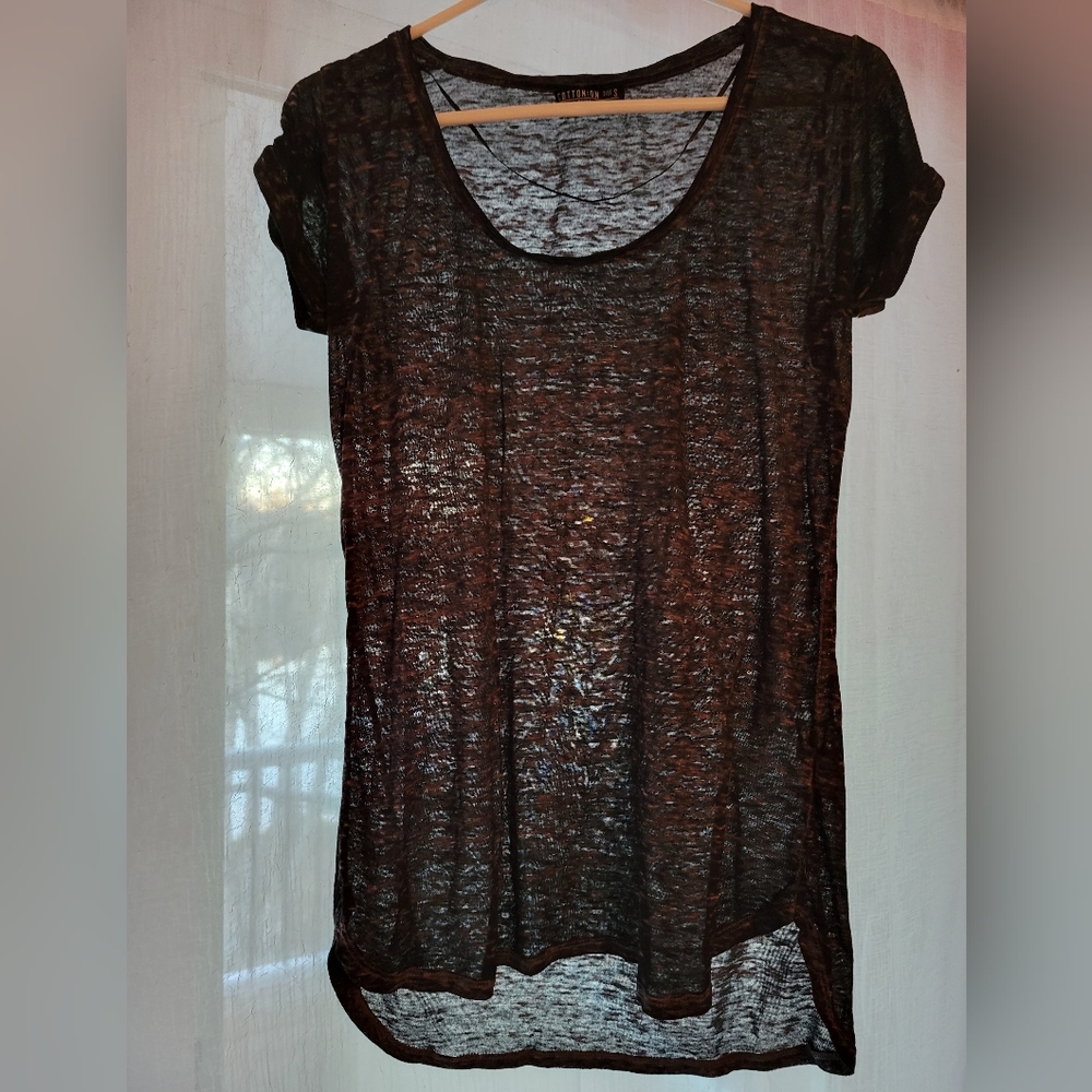 Cotton:On sheer black fitted shirt